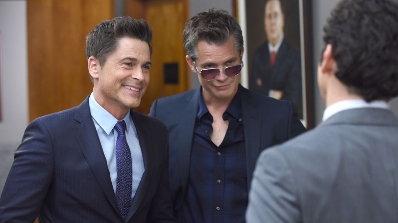 Rob Lowe getting upstaged by Timothy Olyphant