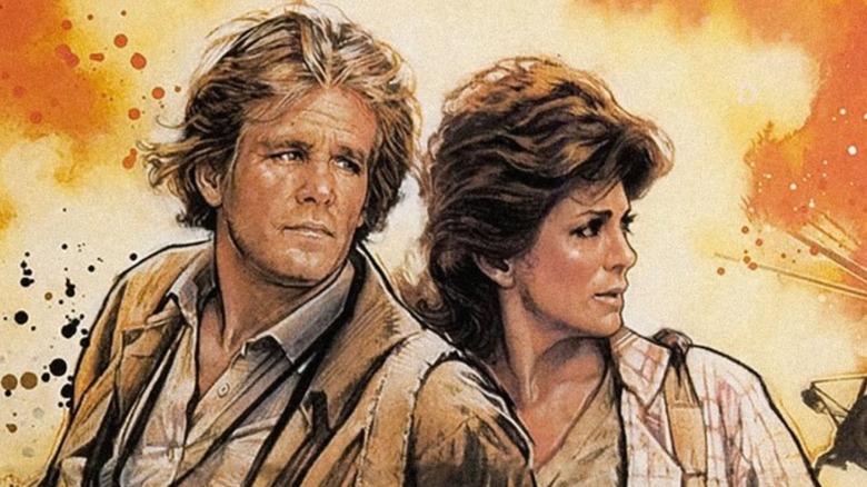 poster art of Nick Nolte and Joanna Cassidy in "Under Fire"