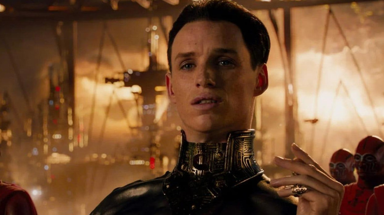 Balem Abrasax (Eddie Redmayne) chews scenery in Jupiter Ascending