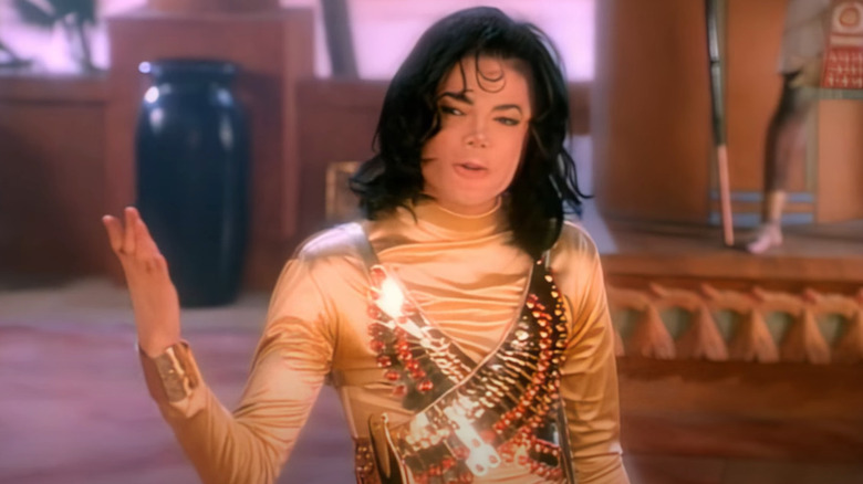 Michael Jackson sings and dances in the music video for Remember the Time