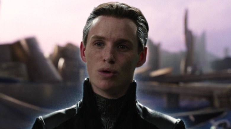 Eddie Redmayne as Balem Abrasax speaking in Jupiter Ascending