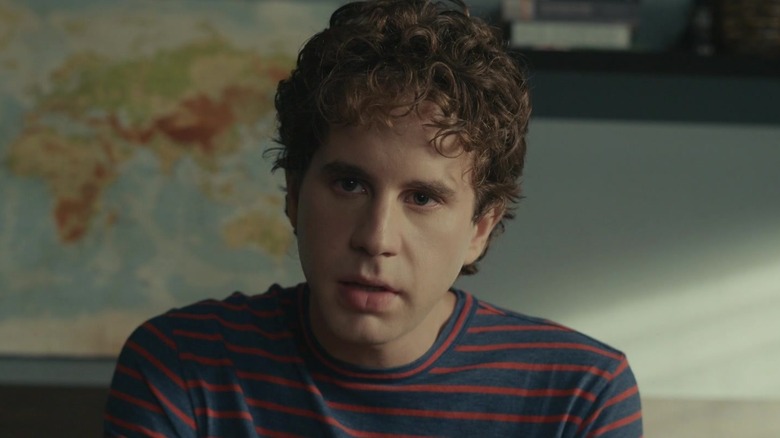 Ben Platt as Evan Hansen tries to psych himself up in Dear Evan Hansen