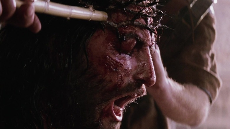 Jim Cavieel's Jesus takes a Roman beating in The Passion of the Christ