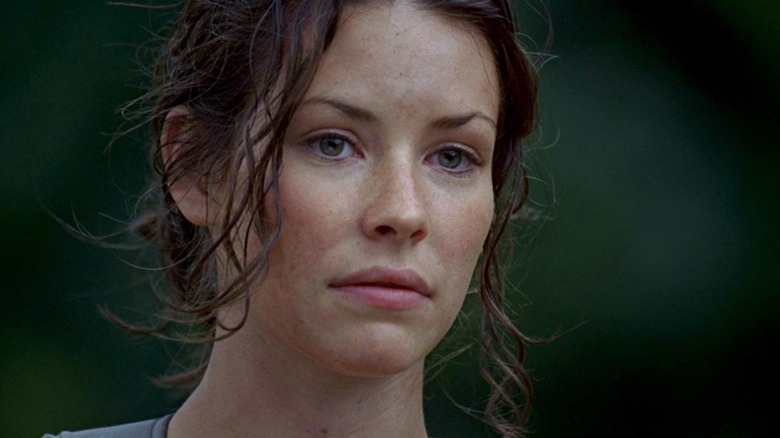 Kate Austen (Evangeline Lilly) in the woods on Lost