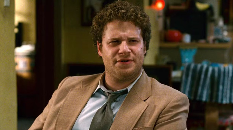 Seth Rogen as Dale Denton chills in a room in Pineapple Express