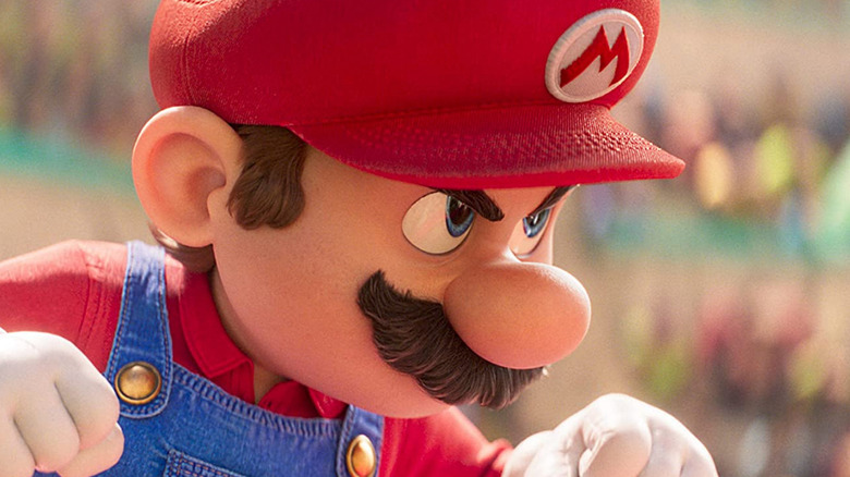 Mario ready to fight in The Super Mario Bros. Movie