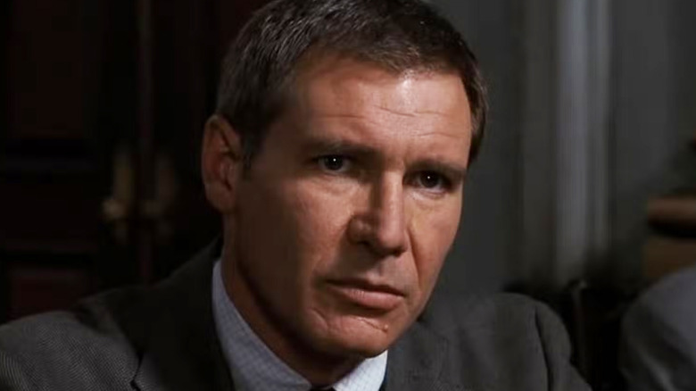 Rusty Sabich (Harrison Ford) stares ahead in Presumed Innocent
