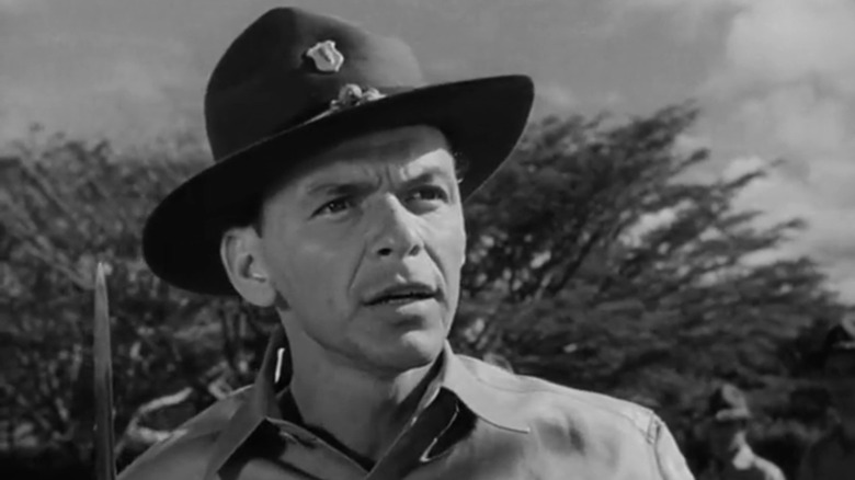 Angelo Maggio (Frank Sinatra) frowning in From Here to Eternity