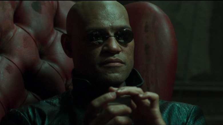 Laurence Fishburne as Morpheus, explaining reality in The Matrix