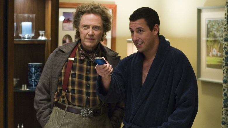 Christopher Walken and Adam Sandler as Morty and Michael testing the remote in Click