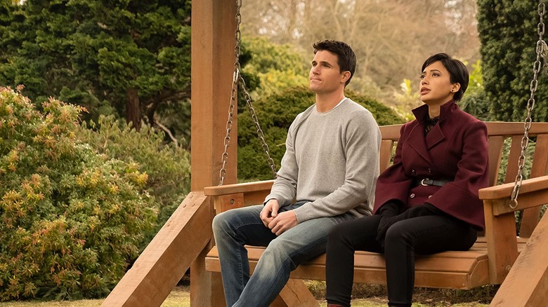 Robbie Amell and Andy Allo in "Upload"