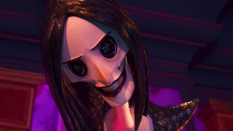 Other Mother, voiced by Teri Hatcher, acting menacing in Coraline