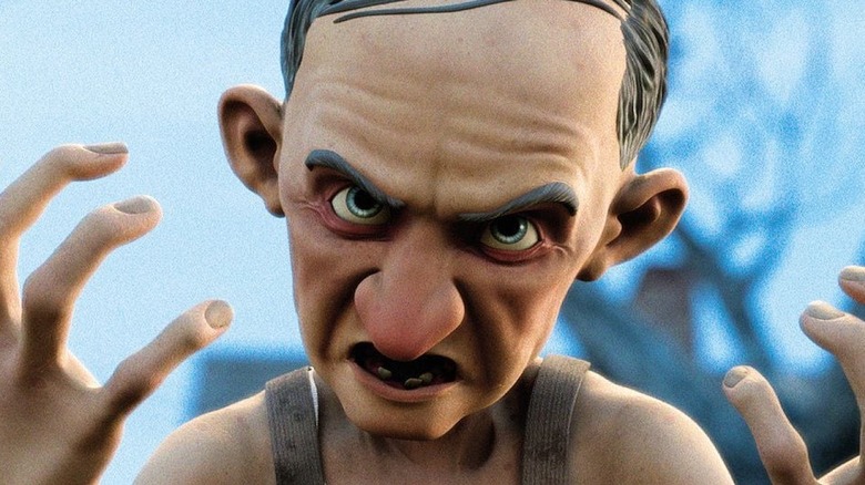 Nebbercracker, voiced by Steve Buscemi, yelling at kids in Monster House