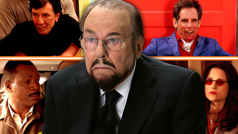 Images of James Lipton, Carl Weathers, Martin Short, Julia Louis-Dreyfus, and Ben Stiller on Arrested Development edited together