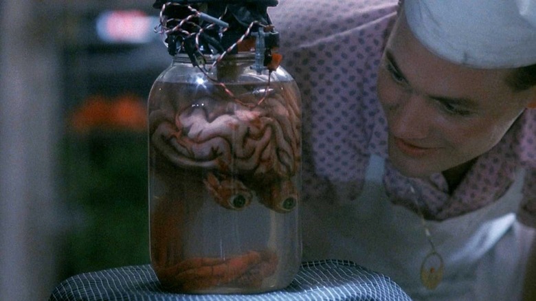 Anwar Namtut in the form of a set of eyes and a brain in a mason jar in Blood Diner