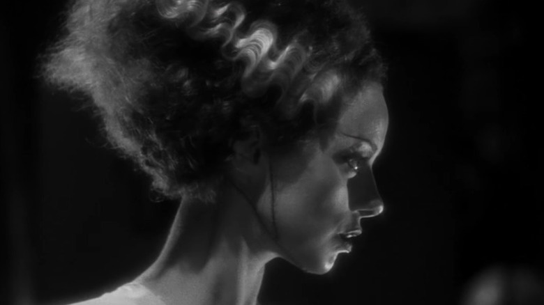 Side profile view of Elsa Lanchester as the Monster's Mate in Bride of Frankenstein