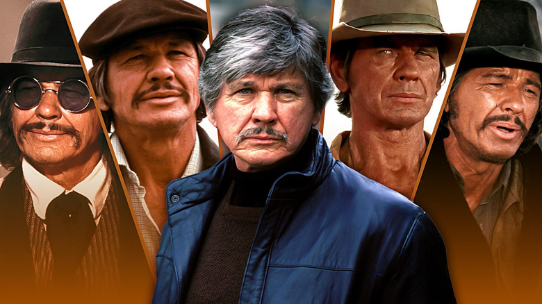 Charles Bronson in Once Upon a Time in the West, Mr. Majestyk, Death Wish 3, Red Sun, and White Buffalo.