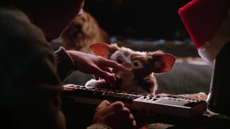 A hand reaches out to Gizmo in Gremlins