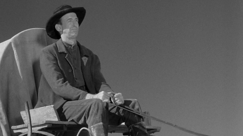 A cowboy drives a wagon in Death Valley Days