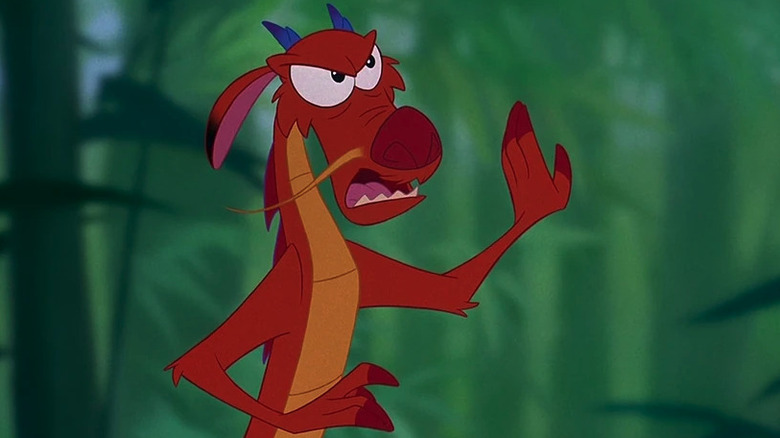 Mushu prepares Mulan before going under cover for army training in Mulan