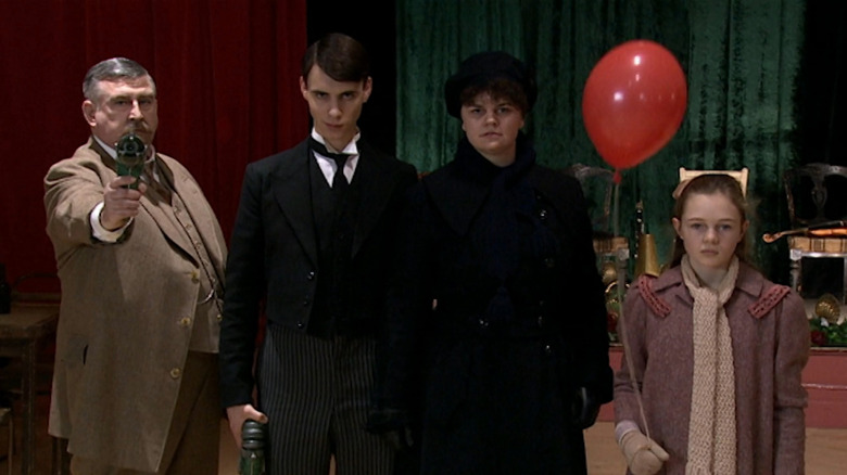 The Family of Blood look ominous in the Doctor Who episode The Family of Blood