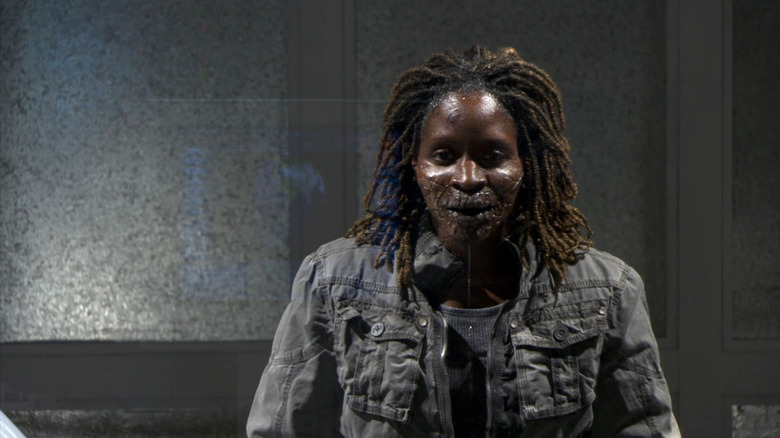 Maggie (Sharon Duncan-Brewster) infected with disease in the Doctor Who episode The Waters of Mars