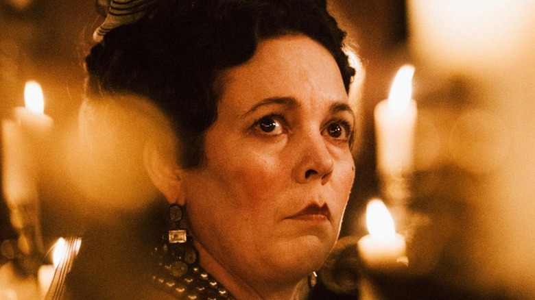Olivia Colman as Queen Anne in "The Favourite"