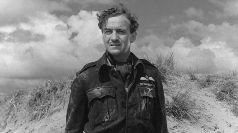 David Niven standing alone in brush A Matter of Life and Death