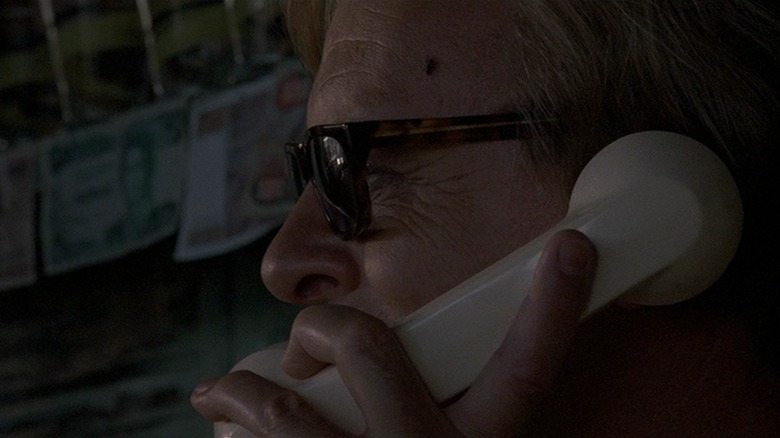 Hannibal Lecter (Anthony Hopkins) speaks on a phone in The Silence of the Lambs