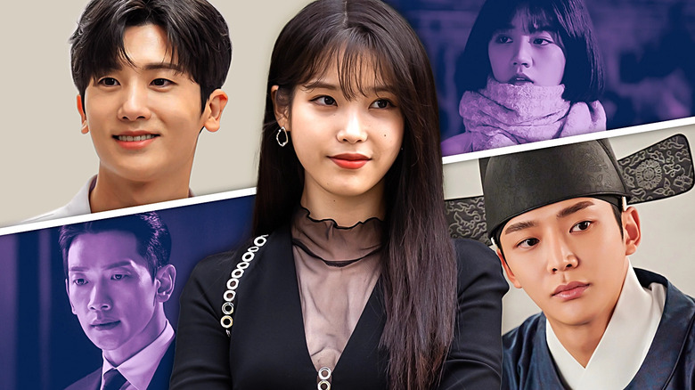 A collage of Seo Do-yoon (Rain) in Red Swan, Jung Ji-woon (Rowoon) in The King's Affection, Sung Deok-sun (Lee Hye-ri) in Reply 1988, Yeo Jeong-woo (Park Hyung-sik) in Doctor Slump, and Jang Won-mol (Lee Ji-eun/IU) in Hotel del Luna