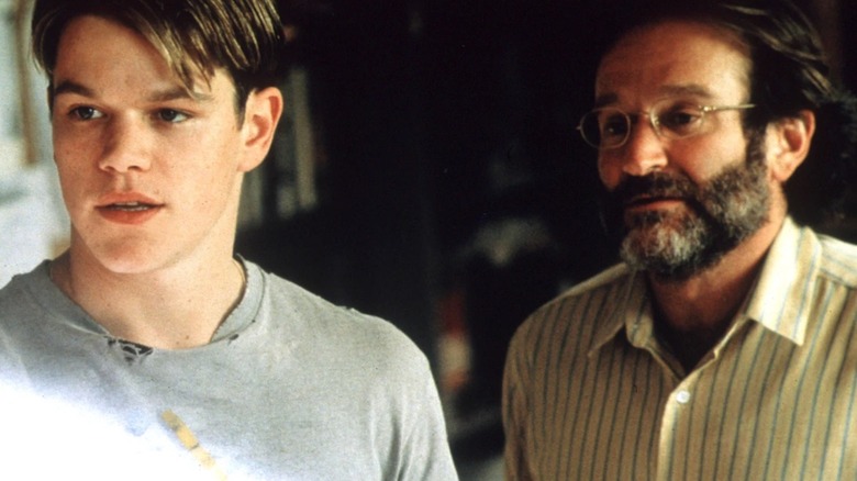 Matt Damon and Robin Williams in "Good Will Hunting"