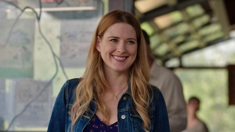 Mel Monroe (Alexandra Breckenridge) in a building of glass windows in Virgin River