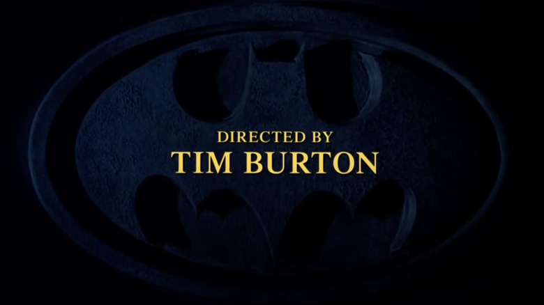 Tim Burton title card to Batman (1989)