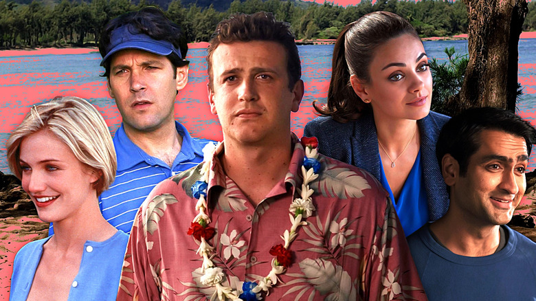 Characters from different raunchy romantic comedies