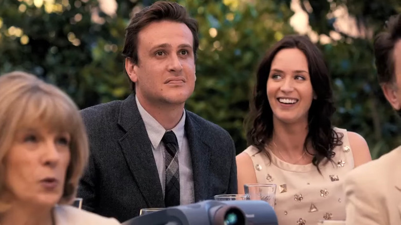 Violet (Emily Blunt) smiling at Tom (Jason Segel) in The Five-Year Engagement