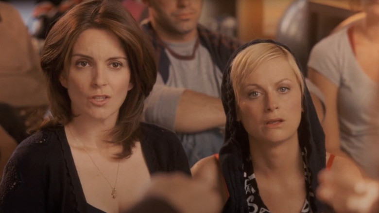 Tina Fey and Amy Poehler as Kate and Angie in a baby birthing class in Baby Mama
