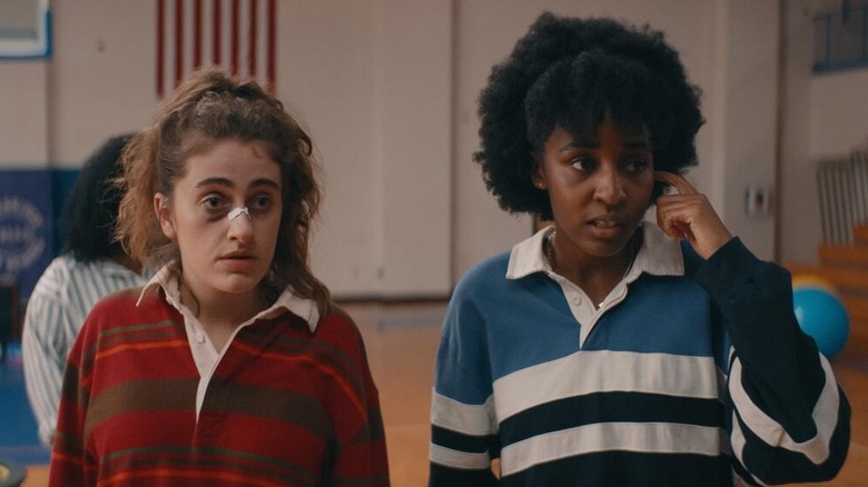 Rachel Sennott and Ayo Edebiri as PJ and Josie in Bottoms