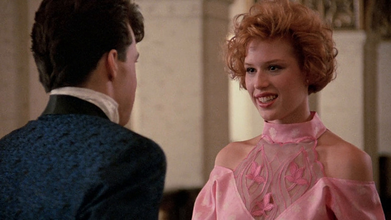 Jon Cryer and Molly Ringwald as Duckie and Andie on prom night in Pretty in Pink