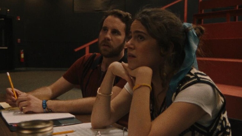 Ben Platt and Molly Gordon as Amos and Rebecca-Diane in Theater Camp