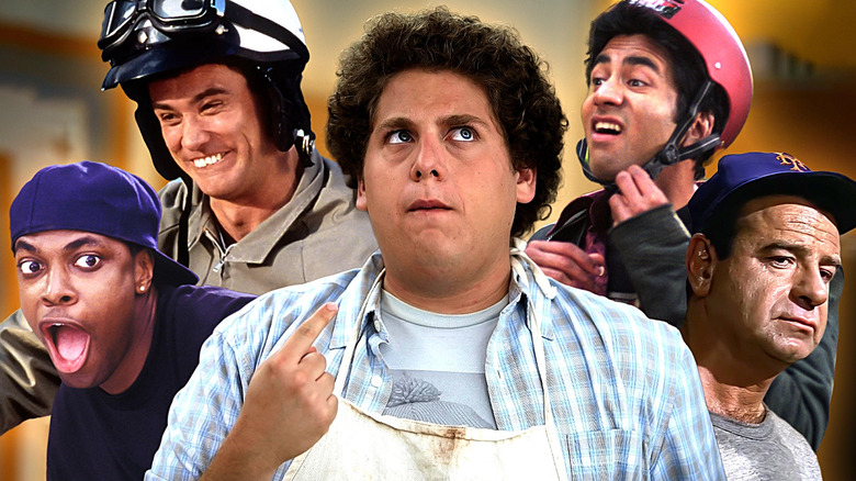 Smokey (Chris Tucker) from Friday, Lloyd (Jim Carrey) from Dumb and Dumber, Seth (Jonah Hill) from Superbad, Kumar (Kal Penn) from Harold and Kumar Go to White Castle, and Oscar (Walter Matthau) from The Odd Couple