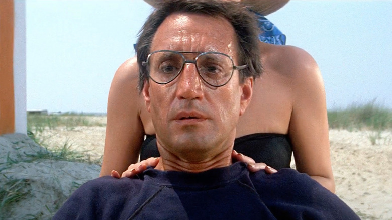 Roy Scheider as Chief Martin Brody looks shocked in Jaws