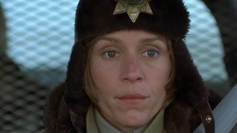 Marge Gunderson (Frances McDormand) drives in Fargo
