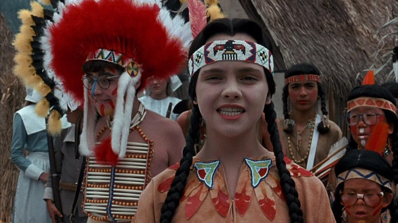 Wednesday Addams (Christina Ricci) dressed as a Native American in Addams Family Values