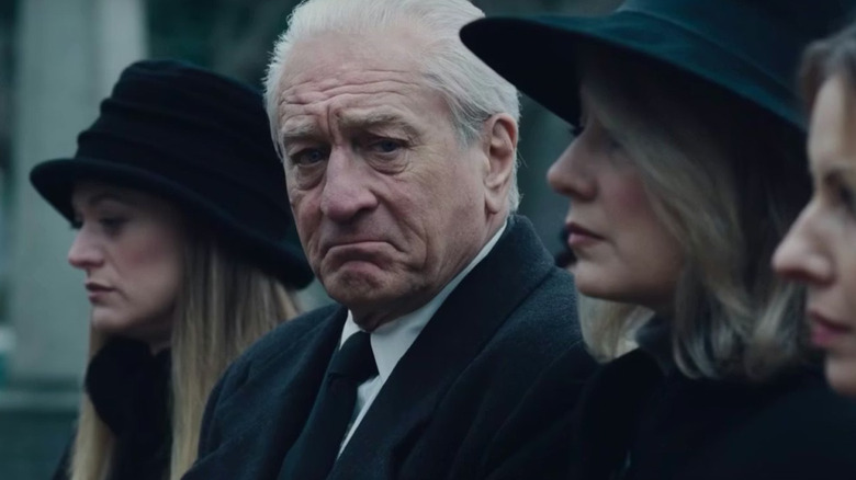 Old Frank looking sad in The Irishman