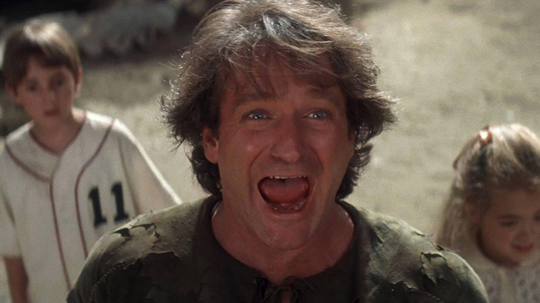 Peter Pan (Robin Williams) screams Bangarang in Hook