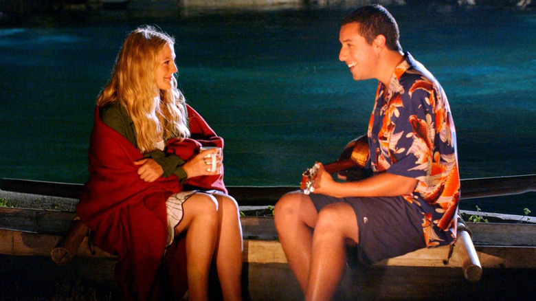 Drew Barrymore and Adam Sandler as Lucy Whitmore and Henry Roth in 50 First Dates