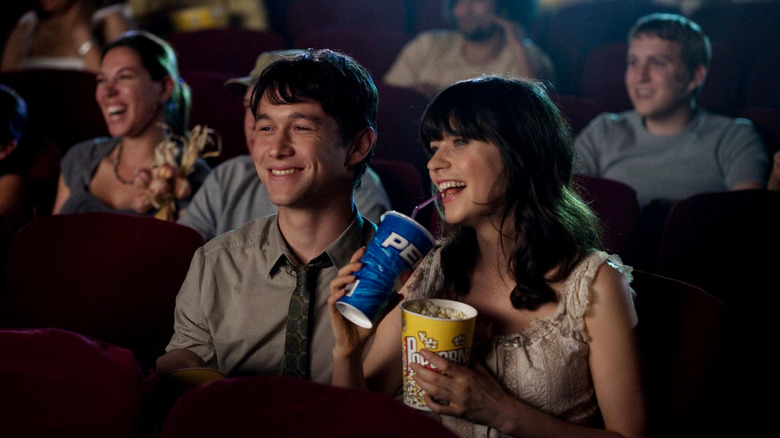Joseph Gordon-Levitt and Zooey Deschanel as Tom Hansen and Summer Finn in (500) Days of Summer