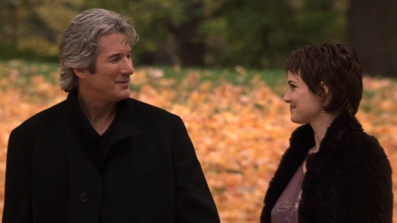 Richard Gere as Will Keane looks at Winona Ryder as Charlotte Fielding in Autumn in New York
