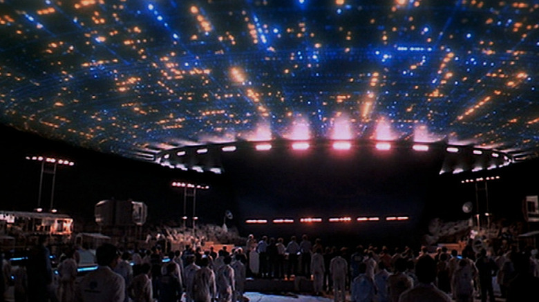 The alien spaceship lands in Close Encounters of the Third Kind