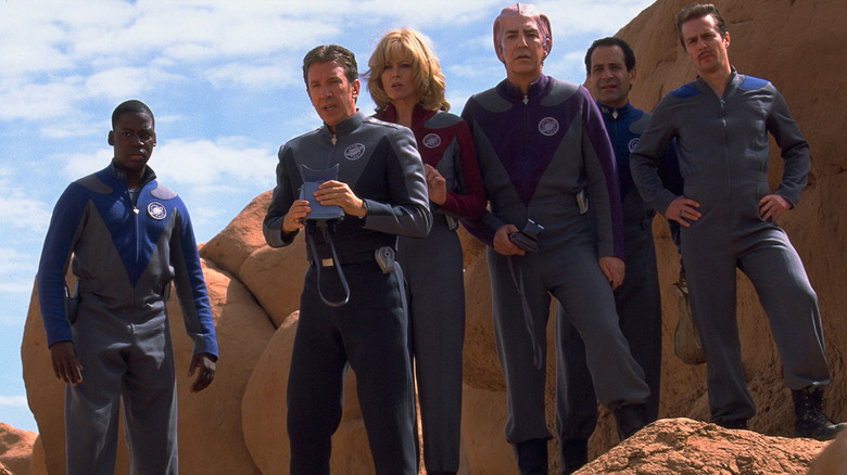 The cast of Galaxy Quest look for a beryllium sphere in Galaxy Quest.